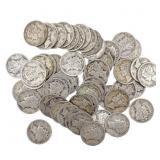 [59 Coins]Mixed Dates Silver Mercury Dime Roll