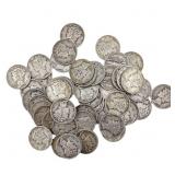 [52 Coins]Mixed Dates Silver Mercury Dime Roll