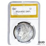1887 Morgan Silver Dollar PGA MS65 DMPL