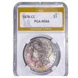 1878-CC Morgan Silver Dollar PGA MS66