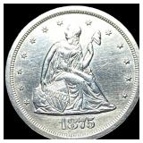 1875-S Silver Twenty Cents CLOSELY UNCIRCULATED