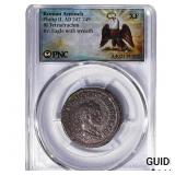 Roman Antioch Philip II 247-249 AD Bi-Tetradrachm