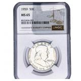 1959 Franklin Half Dollar NGC MS65