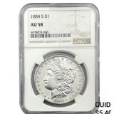 1884-S Morgan Silver Dollar NGC AU58