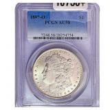 1897-O Morgan Silver Dollar PCGS AU58