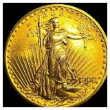 1908 No Motto Gold $20 Double Eagle CHOICE BU