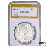 1889-S Morgan Silver Dollar PGA MS62