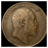 1910 Great Britain One Penny - Edward VII NEARLY U