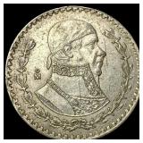 1963 Mexico Silver Peso NEARLY UNCIRCULATED