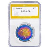 1868-S Seated Liberty Half Dollar PGA AU58+