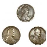 [3 Coins] 1909-S Wheat Cent