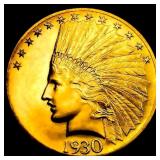 1930-S $10 Gold Eagle GEM BU