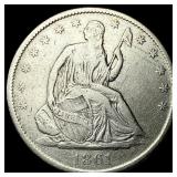 1861-O Seated Liberty Half Dollar NEARLY  UNCIRCU