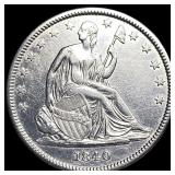 1840 Seated Liberty Half Dollar CLOSELY UNCIRCULAT