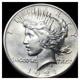 1921 Silver Peace Dollar CLOSELY UNCIRCULATED