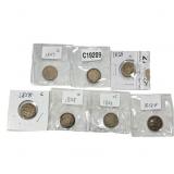 [7 Coins] 1857-1858 Flying Eagle Cent