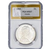 1966 Canada Silver Dollar PGA MS67