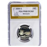 2005-S Minnesota Silver Quarter PGA PR68 DCAM