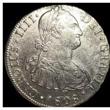1808 Colonial Spain Silver 8 Reales CLOSELY UNCIRC