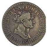 1807 Italian States Lucca Silver Franco NEARLY UNC