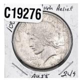 1921 Silver Peace Dollar High Relief