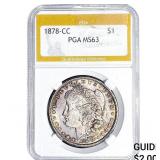 1878-CC Morgan Silver Dollar PGA MS63