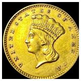 1857 Gold $1 Indian Head CHOICE AU