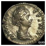 Roman Empire Faustina I, Posthumus Silver Denariu
