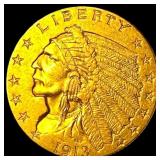 1913 Indian Head Gold $2.50 Quarter Eagle CLOSELY