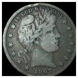 1897 Silver Barber Half Dollar LIGHTLY CIRCULATED