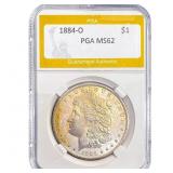 1884-O Morgan Silver Dollar PGA MS62