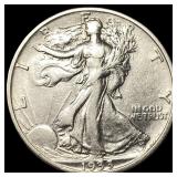 1933-S Silver Walking Liberty Half Dollar NEARLY U