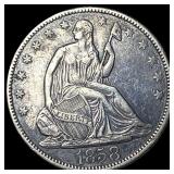 1858 Seated Liberty Half Dollar CLOSELY  UNCIRCUL