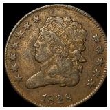 1828 Classic Head Half Cent NEARLY  UNCIRCULATED