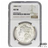 1884-S Morgan Silver Dollar NGC AU58