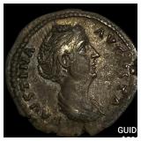 Roman Empire Faustina I, Posthumus Silver Denariu