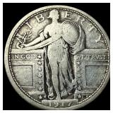 1917-D Type 1 Standing Liberty Quarter  LIGHTLY C