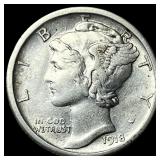 1918-S Silver Mercury Dime CLOSELY  UNCIRCULATED