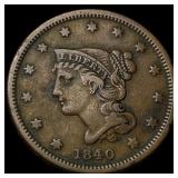 1840 Braided Hair Large Cent ABOUT  UNCIRCULATED