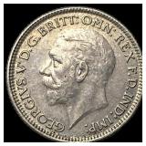 1929 Great Britain Silver 6 Pence - George V NEARL