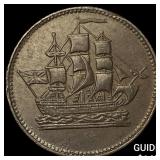 1835 Canadian Provinces Copper Half Penny NEARLY U