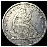 1846 Silver Half Dollar (Seated Liberty) NEARLY UN