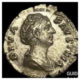 Roman Empire Faustina I, Posthumus Silver Denariu