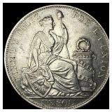 1914 Peru Silver 1 Sol UNCIRCULATED