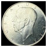 1938 Sweden Silver 2 Kroner UNCIRCULATED