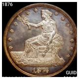 1876 Silver Trade Dollar CHOICE PROOF CAM