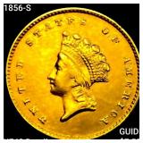 1856-S Rare Gold Dollar NEARLY UNCIRCULATED