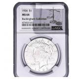 1926 Silver Peace Dollar NGC MS64 Buckinghan Coll.