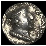 Ancient Indian Nahapana 78-40 BC Silver Drachm CL