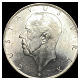 1938 Sweden Silver 2 Kroner UNCIRCULATED